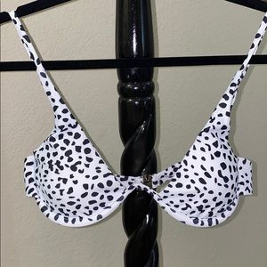Ditsy print (Dalmatian print) bikini top
